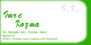 imre kozma business card